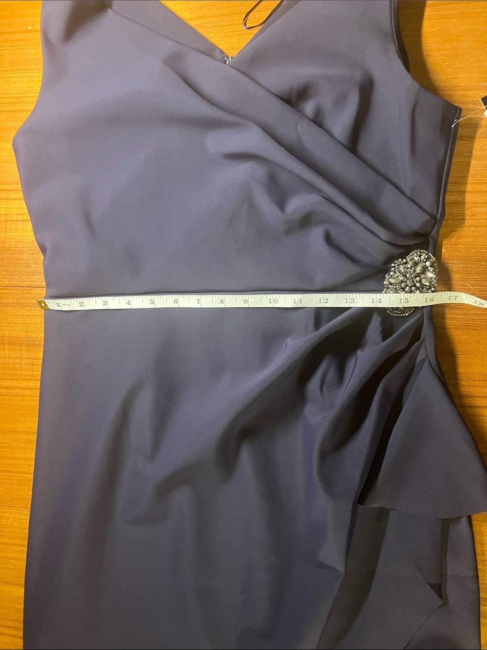 PETITE AVA SLEEVELESS CONTOUR GOWN Petite Long Sleeveless Contour Sheath Gown wi - Picture 10 of 11